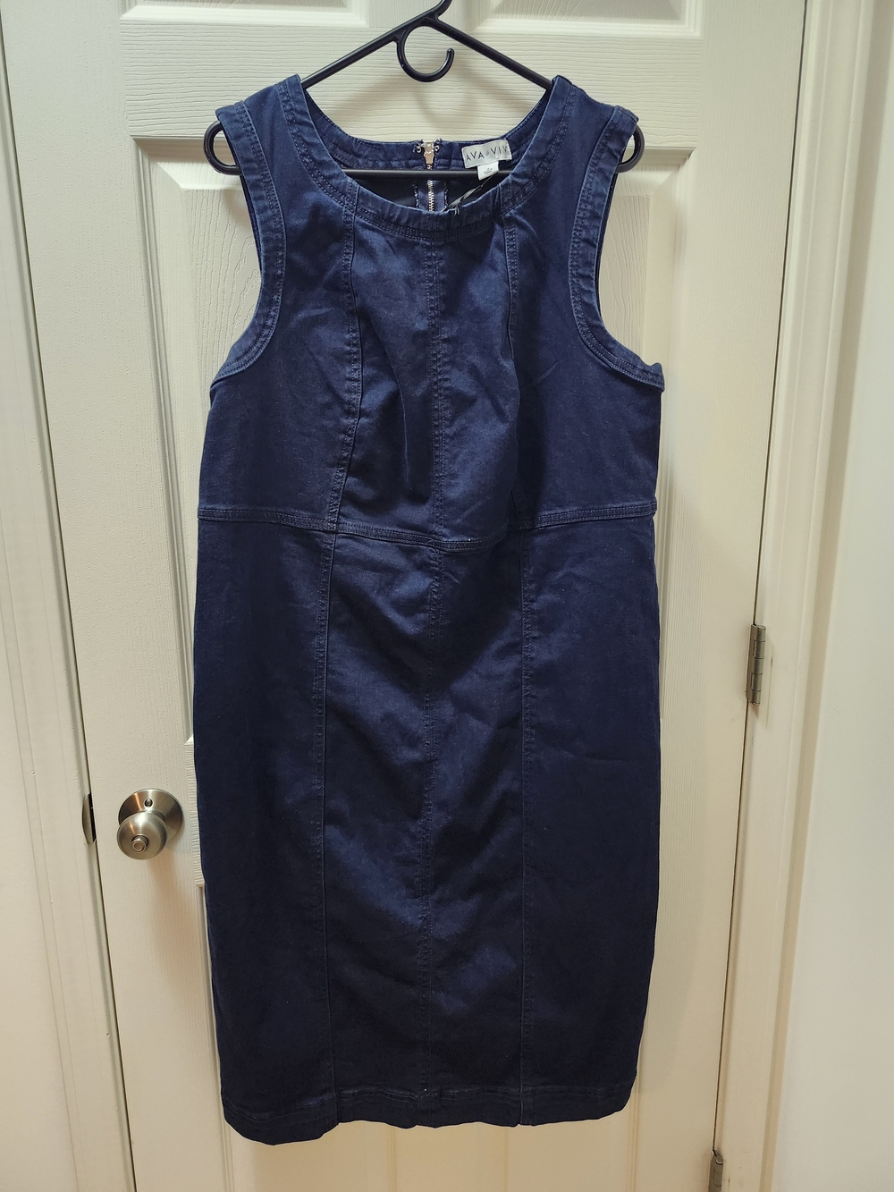 Ava & Viv Dark Blue Sleeveless Denim Dress